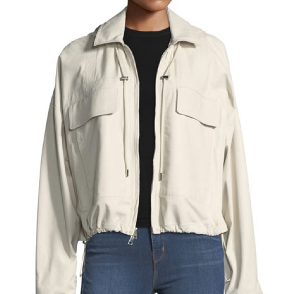 Theory • NWT Hooded Cropped Anorak Napa Leather Jacket - Picture 11 of 11